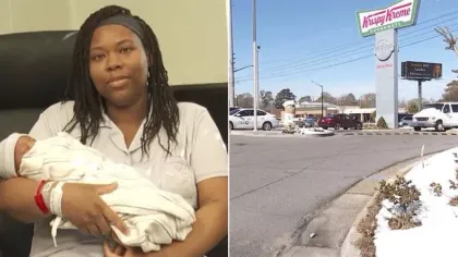 Black Mom Delivers Baby in Krispy Kreme Parking Lot During Snowstorm in Alabama